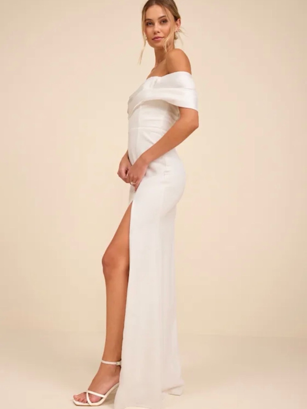 Lulus Beaumont White Asymmetrical Mermaid Maxi Dress - Picture 4 of 5